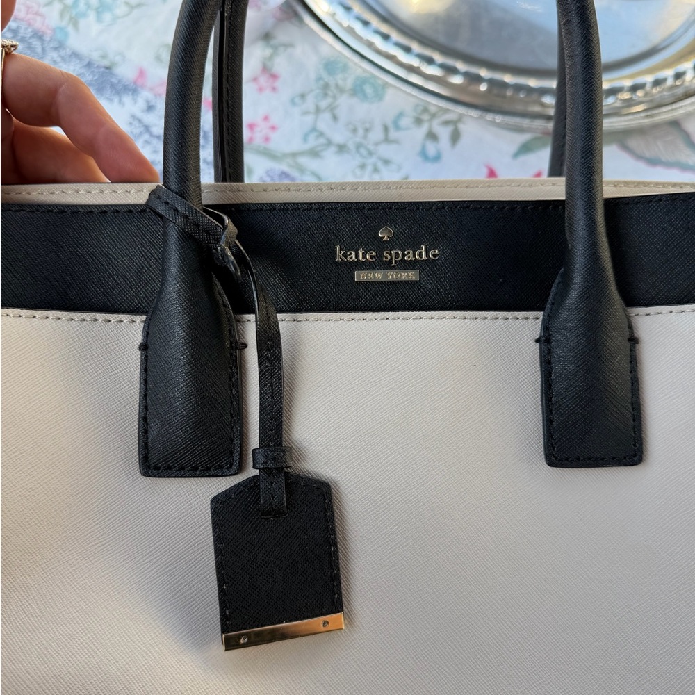 Kate Spade Black and Cream Satchel